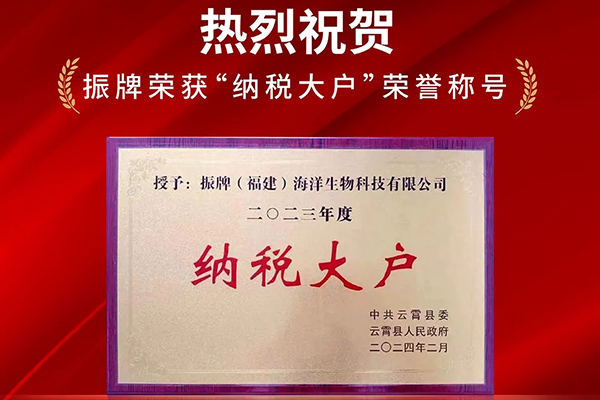 热烈祝贺！振牌荣获“纳税大户”荣誉称号！